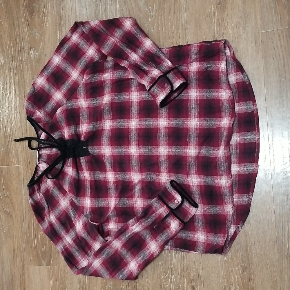 (M) Warehouse One Plaid Metallic Velvet Trim Coastal Cowgirl Farmhouse Western